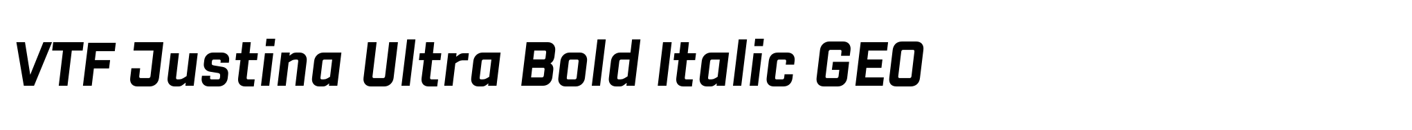 VTF Justina Ultra Bold Italic GEO image